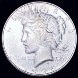 1925-S Silver Peace Dollar NEARLY UNCIRCULATED