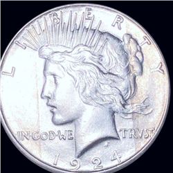 1924-D Silver Peace Dollar CLOSELY UNCIRCULATED