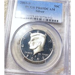 2003-S Kennedy Half Dollar PCGS - PR 69 DCAM