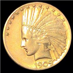 1909-S $10 Gold Eagle LIGHTLY CIRCULATED