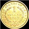 Image 2 : 1853-O Rare Gold Dollar UNCIRCULATED