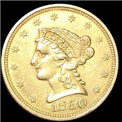 1850 $2.50 Gold Quarter Eagle NEARLY UNC