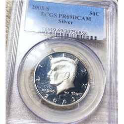 2003-S Kennedy Half Dollar PCGS - PR 69 DCAM