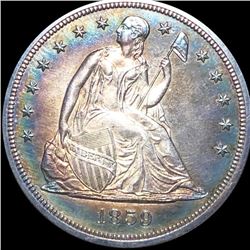 1859 Seated Liberty Dollar CHOICE PROOF