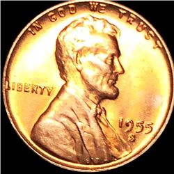 1955-S Lincoln Wheat Penny GEM BU