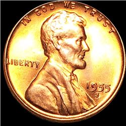 1955-S Lincoln Wheat Penny GEM BU