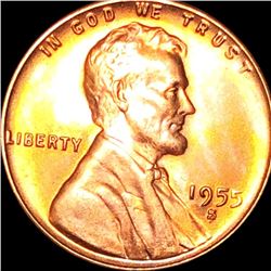 1955-S Lincoln Wheat Penny GEM BU