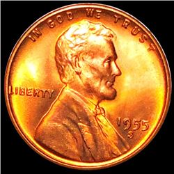 1955-S Lincoln Wheat Penny GEM BU