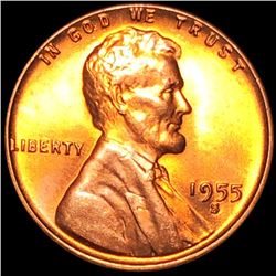1955-S Lincoln Wheat Penny GEM BU