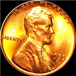 1955-S Lincoln Wheat Penny GEM BU