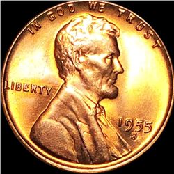 1955-S Lincoln Wheat Penny GEM BU