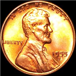 1955-S Lincoln Wheat Penny GEM BU