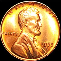 1955-S Lincoln Wheat Penny GEM BU