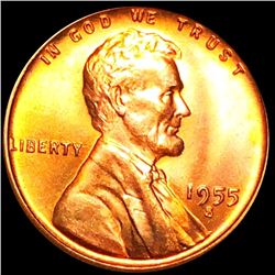 1955-S Lincoln Wheat Penny GEM BU