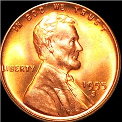 1955-S Lincoln Wheat Penny GEM BU