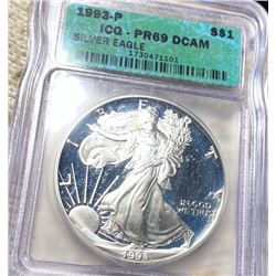 1993-P Silver Eagle ICG - PR 69 DCAM