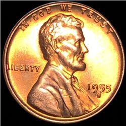 1955-S Lincoln Wheat Penny GEM BU