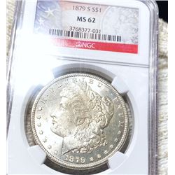 1879-S Morgan Silver Dollar NGC - MS62