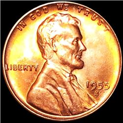 1955-S Lincoln Wheat Penny GEM BU