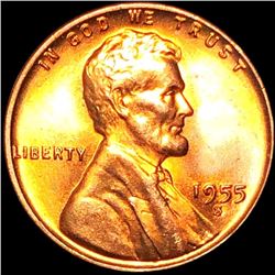 1955-S Lincoln Wheat Penny GEM BU