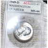 Image 1 : 1949-D Washington Quarter ACG - MS66