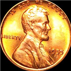 1955-S Lincoln Wheat Penny GEM BU