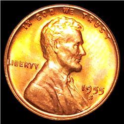 1955-S Lincoln Wheat Penny GEM BU
