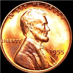 1955-S Lincoln Wheat Penny GEM BU