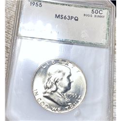 1955 Franklin Half Dollar PCI - MS 63 PQ