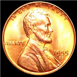 1955-S Lincoln Wheat Penny GEM BU