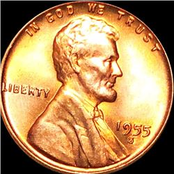 1955-S Lincoln Wheat Penny GEM BU
