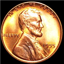 1955-S Lincoln Wheat Penny GEM BU