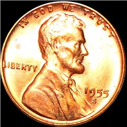 1955-S Lincoln Wheat Penny GEM BU