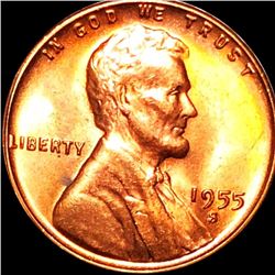 1955-S Lincoln Wheat Penny GEM BU