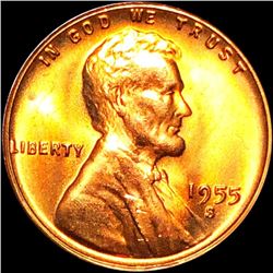 1955-S Lincoln Wheat Penny GEM BU