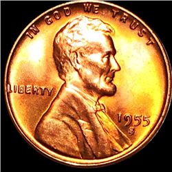 1955-S Lincoln Wheat Penny GEM BU