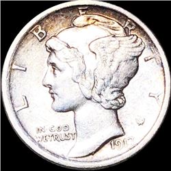 1917-D Mercury Silver Dime CLOSELY UNCIRCULATED