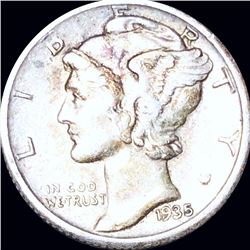 1935-S Mercury Silver Dime ABOUT UNCIRCULATED