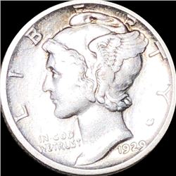 1929-S Mercury Silver Dime ABOUT UNCIRCULATED