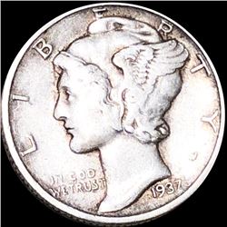 1937 Mercury Silver Dime CLOSELY UNCIRCULATED