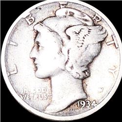 1934-D Mercury Silver Dime LIGHTLY CIRCULATED