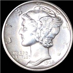 1938-D Mercury Silver Dime UNCIRCULATED