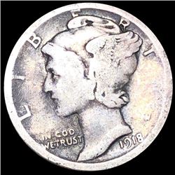 1918-S Mercury Silver Dime NICELY CIRCULATED