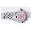 Image 5 : Rolex Ladies Stainless Steel Pink Diamond & Ruby Datejust Wristwatch