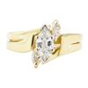 Image 2 : 0.57 ctw Diamond Wedding Ring Soldered To Band - 14KT Yellow Gold