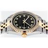 Image 8 : Rolex Mens 2 Tone 14K Black Diamond String Lugs & Sapphire Datejust Wristwatch