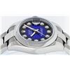 Image 3 : Rolex Ladies Stainless Steel Blue Vignette Diamond Quickset Datejust Wristwatch