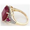 Image 1 : 7.54 tcw. Red Ruby & Diamond Ring 10k YG