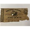 Image 1 : Confederate Alabama Five Cent Paper