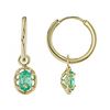Image 1 : Ethiopian Emerald Earrings 10k YG